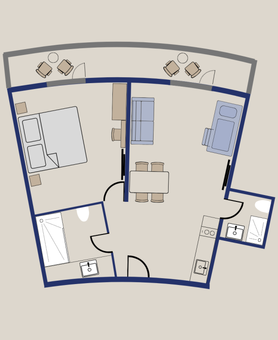 Superior One Bedroom Suite Inland View